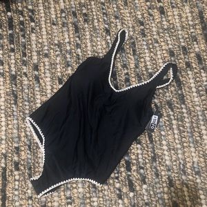 NWT black low back bathing suit
